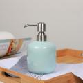 Ceramic Soap Dispenser with Pump 15 Oz for Bathroom Hotel (cyan)