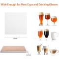 Sublimation Blank Coaster for Beverage, with Cork Liner 6 Pieces