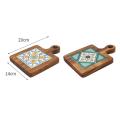 Wooden Anti-scalding Plate Mat Dining Table Insulation Placemat, B