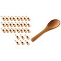 50 Pieces Small Wooden Spoons Condiments Spoons(light Brown)