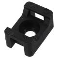 Black 9mm Cable Tie Mount Plastic Wire Bundle Holder 100pcs