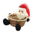 Christmas Candy Basket Storage Container Decoration Santa Claus- B