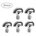 5 Pack 1/4inch Quick Release Plate D-ring D Shaft Qr Screw Adapter