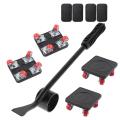 5 Pcs Furniture Mover Set Transport Lifter Heavy Stuff Moving