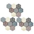 Hexagonal Silicone Mat Heat Resistant Rubber Bowl Mat Home Pot Mat