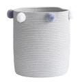 Multi Purpose Laundry Basket Hand Woven for Sundries Storage Grey