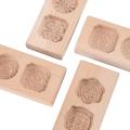 Wooden Moon Cake Mold for Making Mung Bean Cake Mold Cake Decors(b)