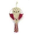 Owl Hanging Tapestry Aesthetic Macrame Handwoven Ornaments for Home-c