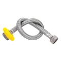 Braided Faucet Line Connector. Female Supply Hose Washing Machine
