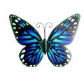 Hollowed-out Wrought Iron Metal Butterfly for Home Decor-blue