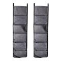 2pcs Vertical Planting Pouch 6 Pockets Wall Hanging Garden Planter