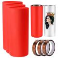 3 Pcs Silicone Wrap for Sublimation Skinny Tumblers Wrap Mug Clamp