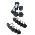 10 Pcs M8x30mmx32mm Male Thread Hex Shaped Head Clamping Screw Knob