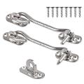 2 Pcs Cabin Hook (4 Inch) with Screws - for Shutter Shed Window