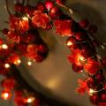 Artificial Red Heart Wreath with Led Lights for Wedding Front Door