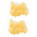 10 Pcs Ostrich Feathers Wedding Party Decoration Yellow 20-25cm