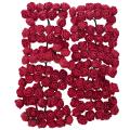 144x 2cm Pe Rose Foam Mini Flower Bouquet Solid Color Wine Red