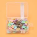 200 Pieces Flat Button Head Pins Boxed for Sewing (assorted Colors)