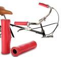1 Pair Of Leather Bicycle Handlebars, Red