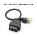 Obd2 to 4 Pin Diagnostic Adapter Cable Parts for Honda Motorbikes
