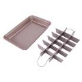 Brownie Pan with Dividers, 18-cavity and 31x20cm, for Baking/pre Cut