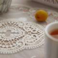 2pcs Orchid Lace Series Lace Embroidery Placemat,for Table Decoration