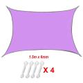 Sun Shade Sail Canopy 2 X 3meter Cover for Patio Outdoor(purple)