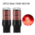 2x Car 3014 144smd Canbus T20 7440 W21w Led Bulbs for Turn Red