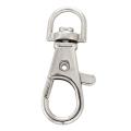 5x Porte Cle Clef Mousqueton En Plaque Argent 37x13mm