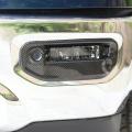 Car Front Fog Light Cover for Dodge Ram 2018-2022, Abs Carbon Fiber
