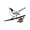 Metal Bird Silhouette Ornament On Branch Statue Home Garden Decor,b