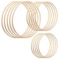 Bamboo Floral Hoop,15pc 3 Sizes Dream Catcher Bamboo Wood Circle Ring