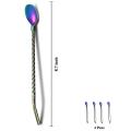 Rainbow Ice Tea Spoon with Straw Handle, Stainless Steel,4 Pieces
