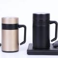 500ml Thermal Mug Stainless Steel Vacuum Flasks with Handle Gold