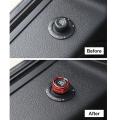 Car Switch Ring Cover Aluminium for Ford Mustang 2009-2013 Silver
