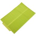 Silicone Dish Drying Mat Flume Folding Draining Mat,rectangle Green