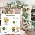 119pcs Retro Color Bean Paste Green Balloon Arch Garland Kit Wedding