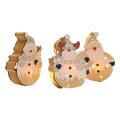Led Light Christmas Tree Decor Snowman Wooden Pendants for Home Party