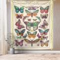 Butterfly Tapestry Vintage Beige Vertical Tapestries 28x38inch