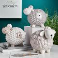 Sheep Piggy Bank Home Furnishings Statue Holiday Gifts Figurine -a