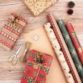 Christmas Gift Wrapping Paper 12 Pcs,kraft Paper 70x50cm