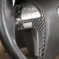 Car Soft Carbon Fiber Steering Wheel Button Stickers Cover Trim