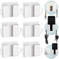 6 Pcs Wall Phone Holder Wall Mount Self-adhesive Cell Phone(white)