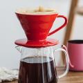 Screw Thread Inside Ceramic Coffee Dripper for 1-2 People Red