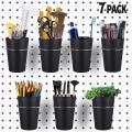 7 Sets Pegboard Hooks with Pegboard Cups Ring Style Pegboard Black