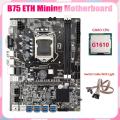 B75 Eth Mining Motherboard+g1610 Cpu+dual Switch Cable with Light