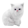 Realistic Cute Simulation Stuffed Plush White Persian Cats Toys