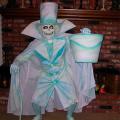 Halloween Hat Box Ghost Resin Ornament Skeleton with Crutches Cloak