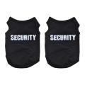 Pet Winter Clothes Puppy Dog Cat Vest T Shirt "security", Black S