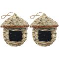 Bird House, Grass Hand Woven Birdhouses for Outdoors Hanging